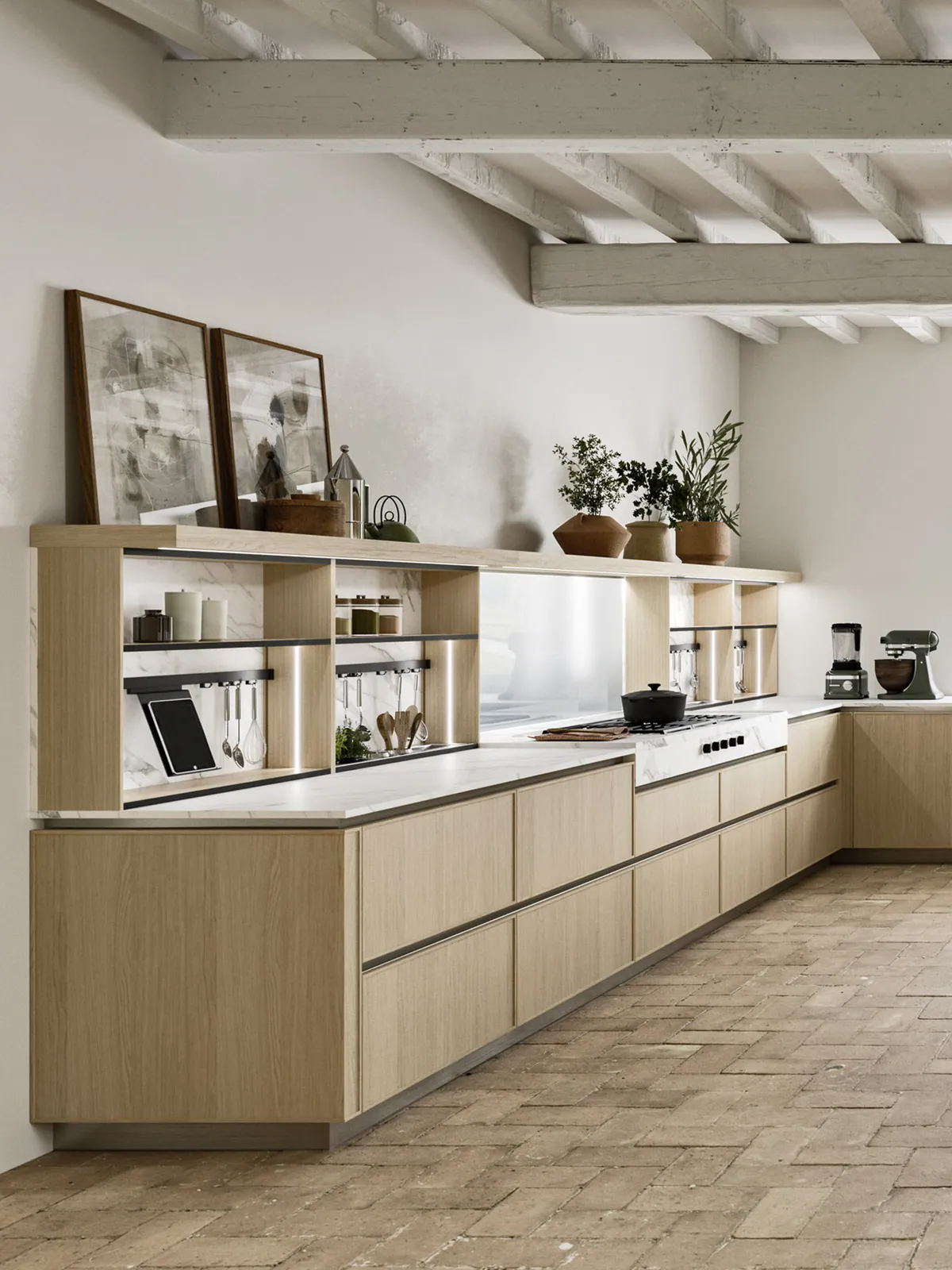 Greeploze keuken met strakke fronten