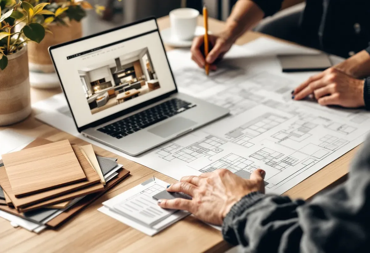 Ontwerp van een project: plannen, stalen en 3D-beeld